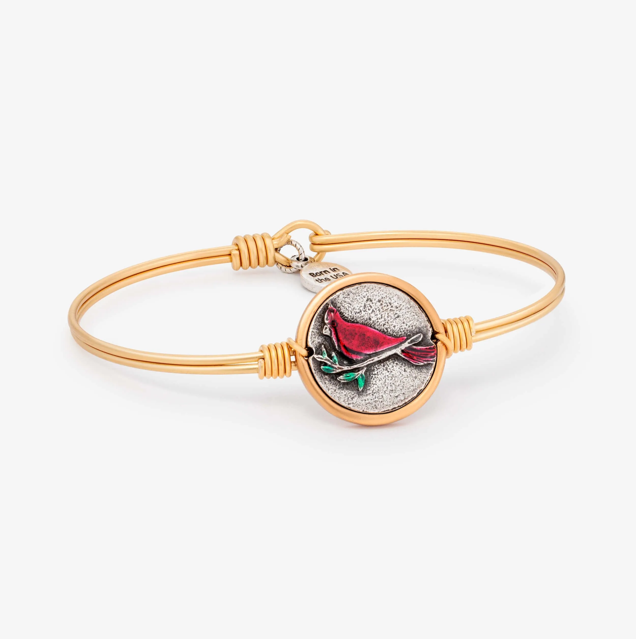 Red Cardinal Bangle Bracelet