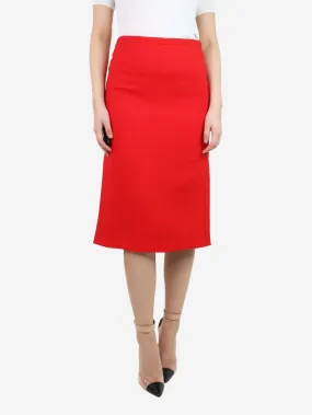 Red skirt with black trim - size UK 6