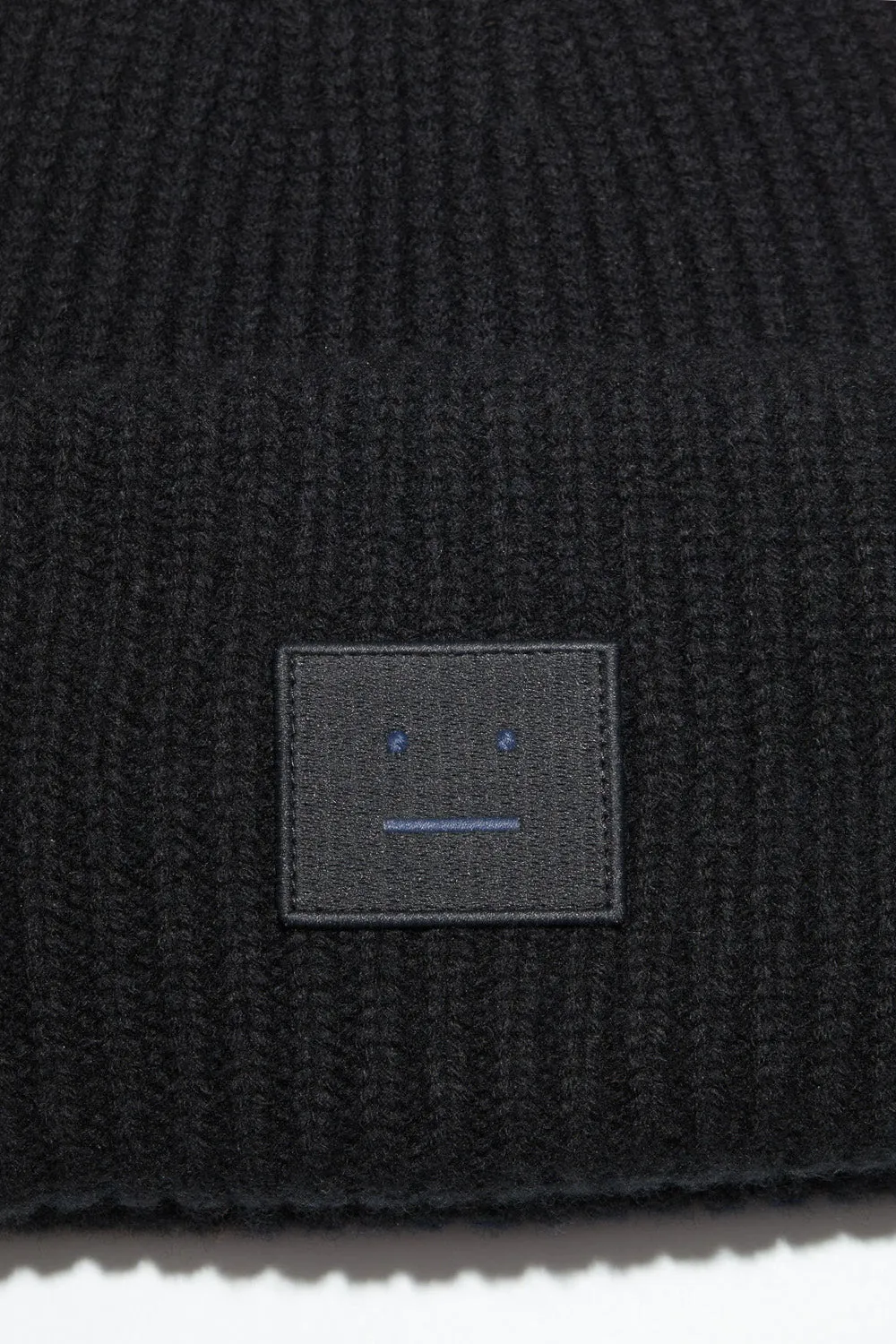 Ribbed Knit Beanie Black