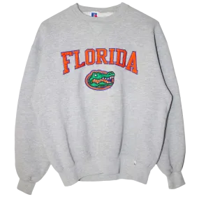 Russel Athletic Florida Gators Embroidered Spellout Sweater Grey (M)