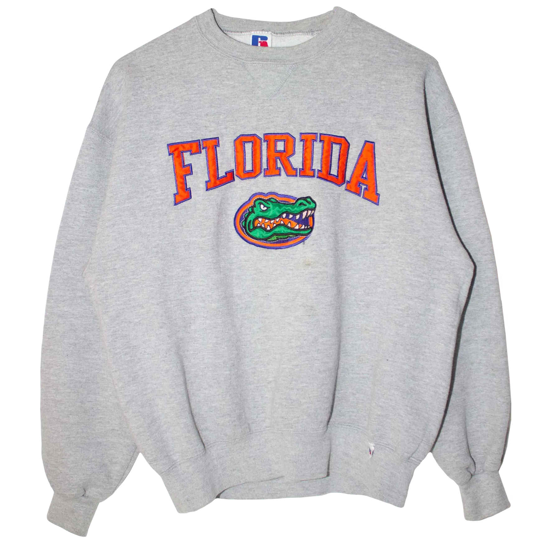 Russel Athletic Florida Gators Embroidered Spellout Sweater Grey (M)