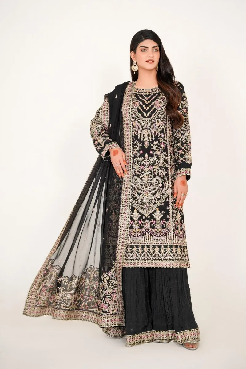 Sajni Embellished Chiffon Wedding Wear SAJ12