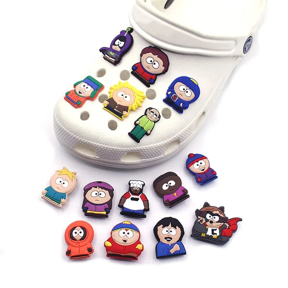 Shoe Charms Kawaii Famous Cartoon South Character Boy Girl Shoes Charms Accessories