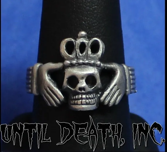 Skull Claddagh Ring STERLING SILVER-UDINC0060