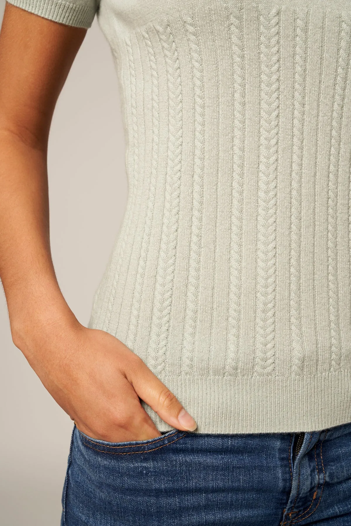 Slim Cable-Knit Top