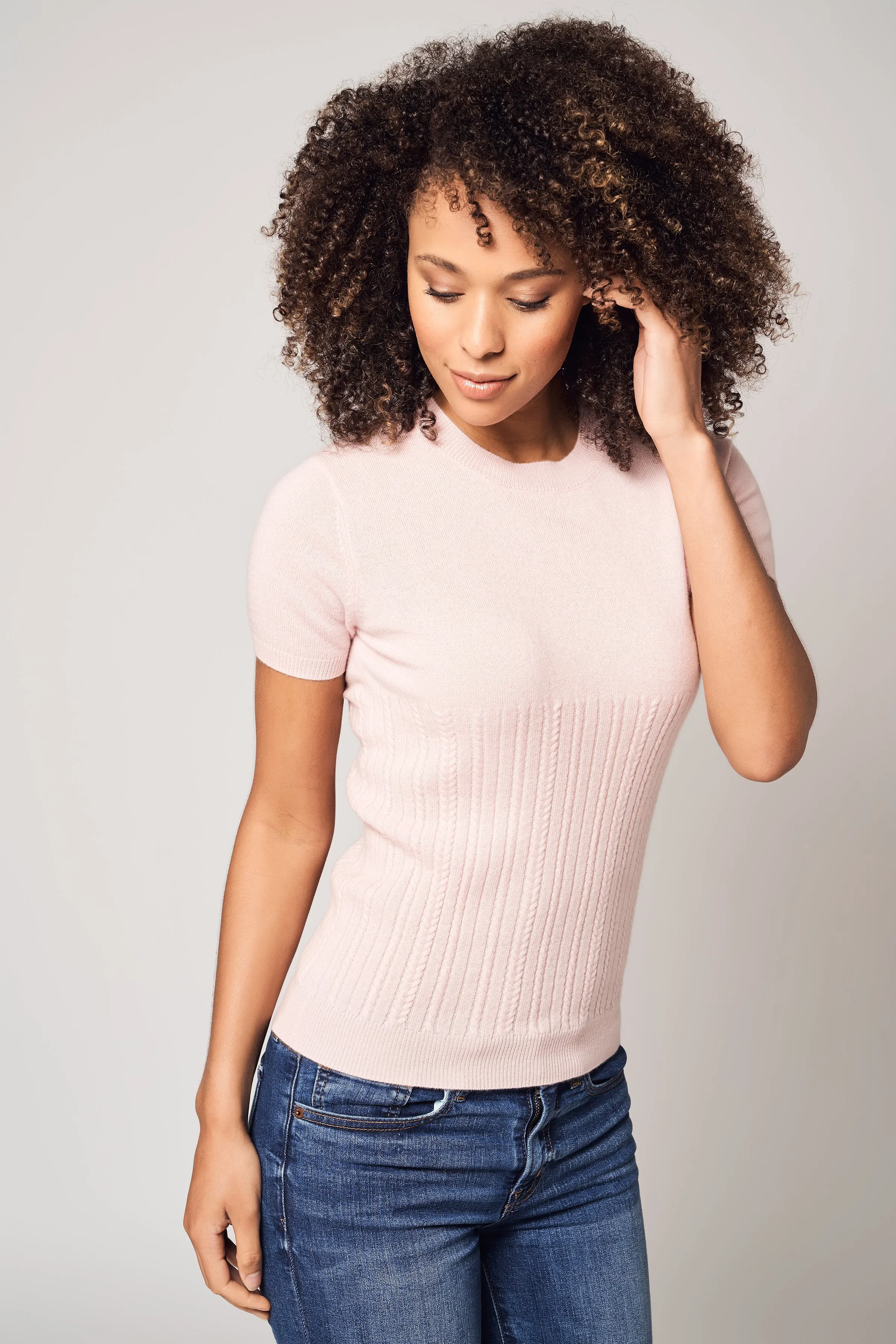 Slim Cable-Knit Top