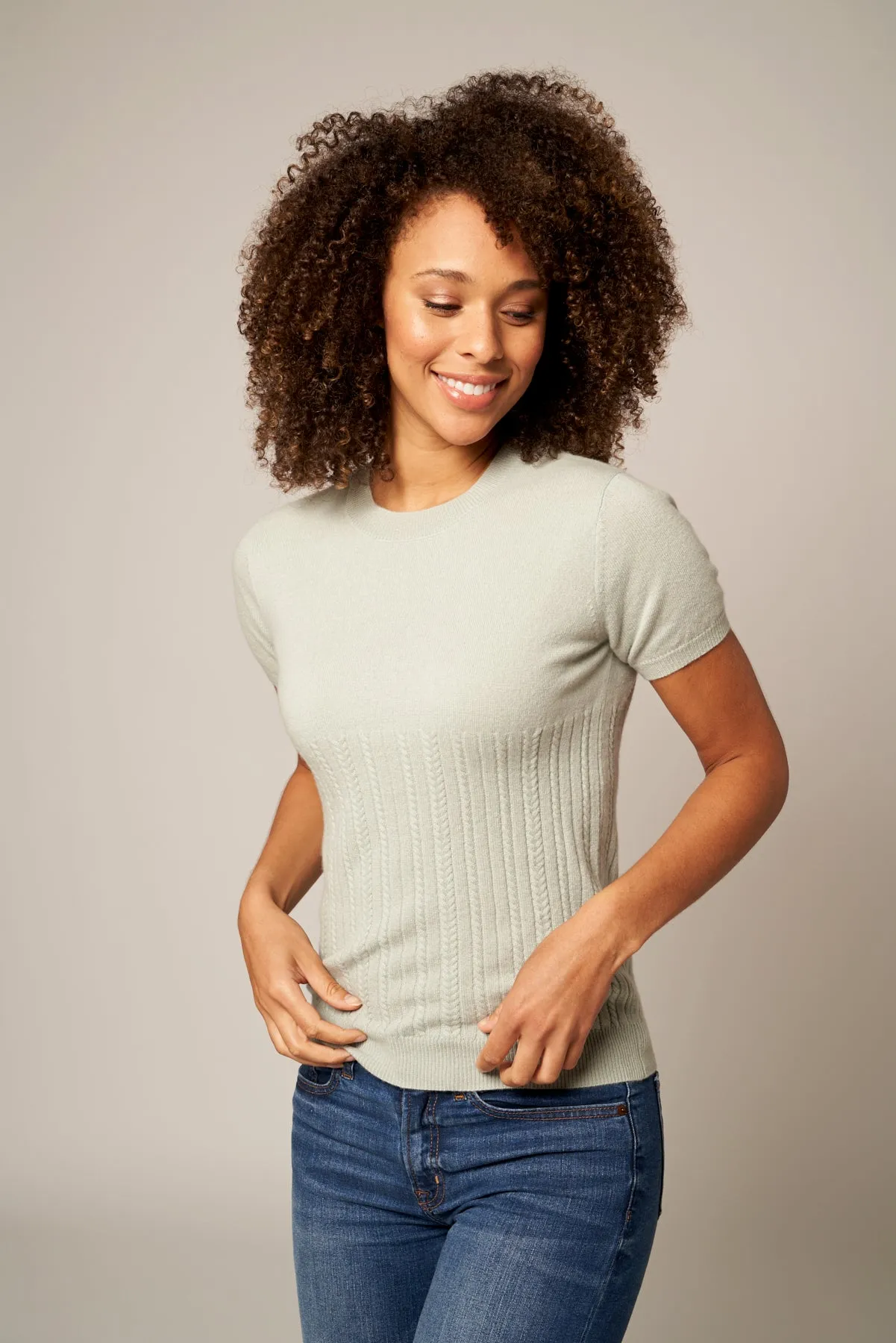 Slim Cable-Knit Top