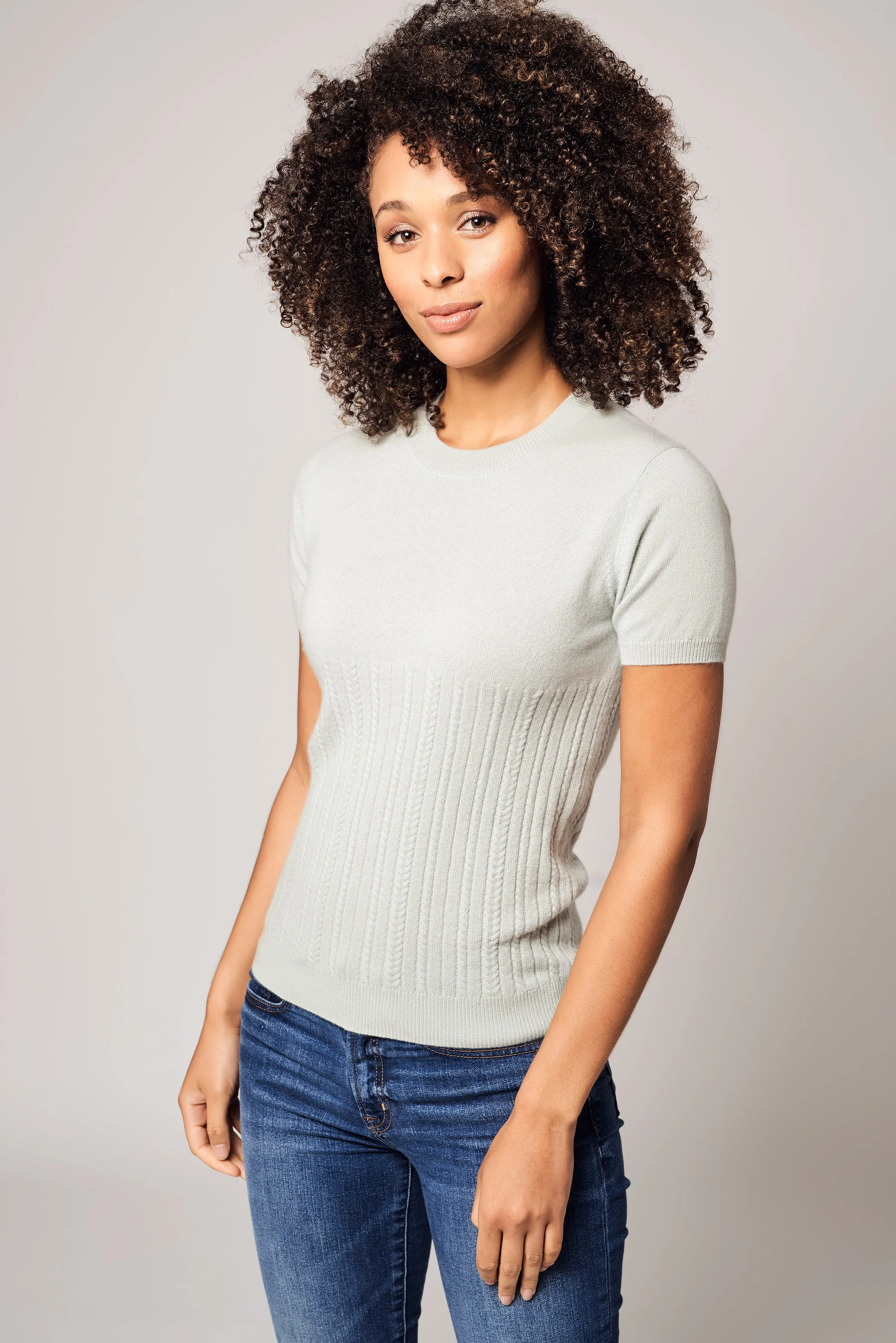 Slim Cable-Knit Top