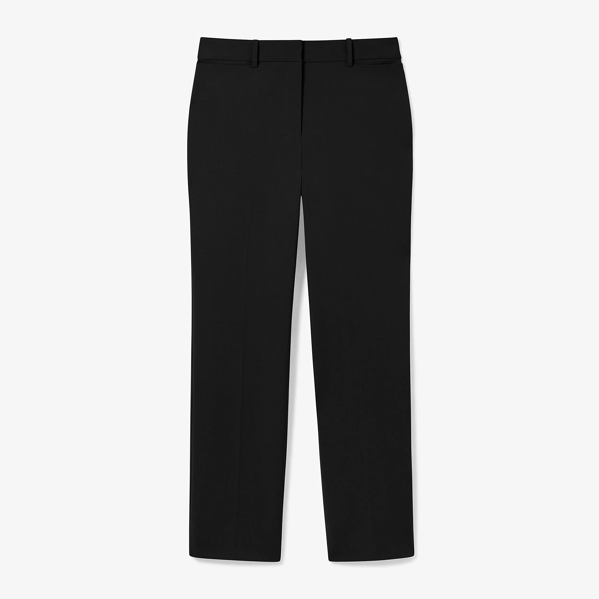 Smith Straight Trouser - Washable Wool Twill :: Black