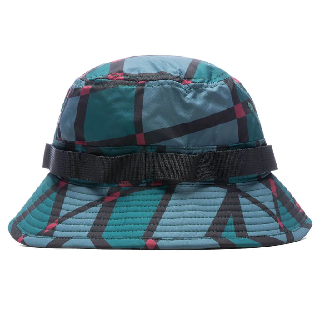 Squared Waves Pattern Safari Hat - Multi