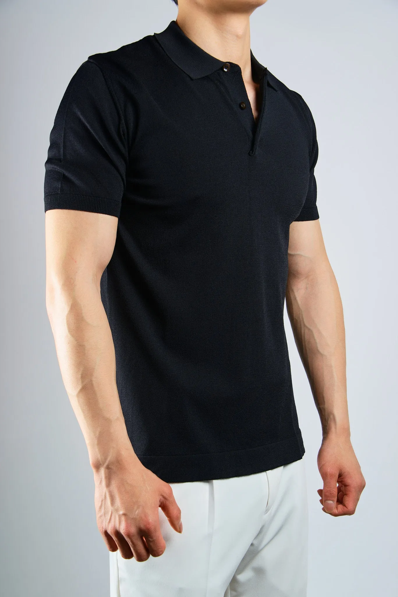 S/S Textured Modern Polo