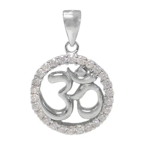 Sterling silver ohm pendant