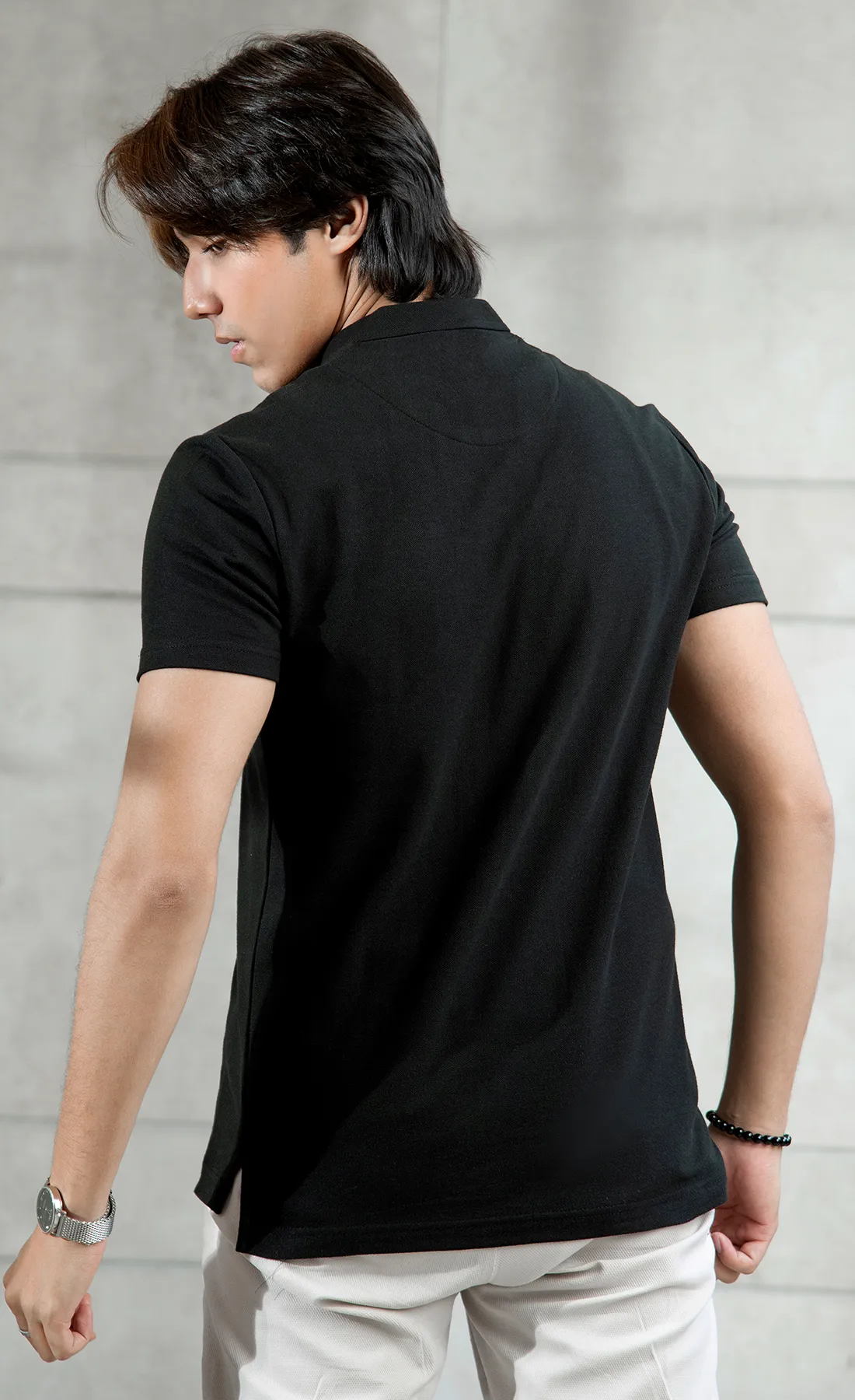 Streetela Black Polo (V-Neck)