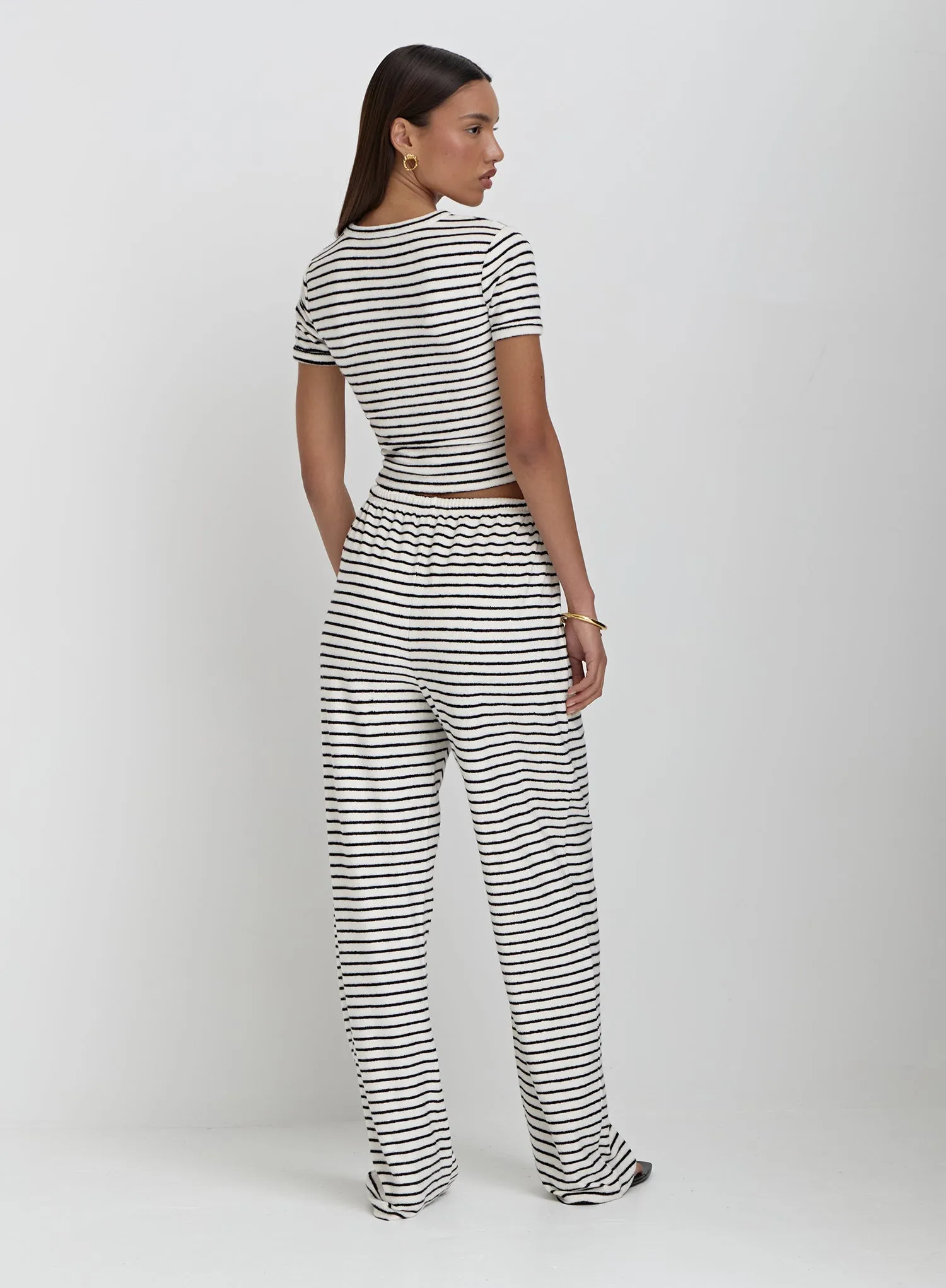 Stripe Towelling Top- Mya