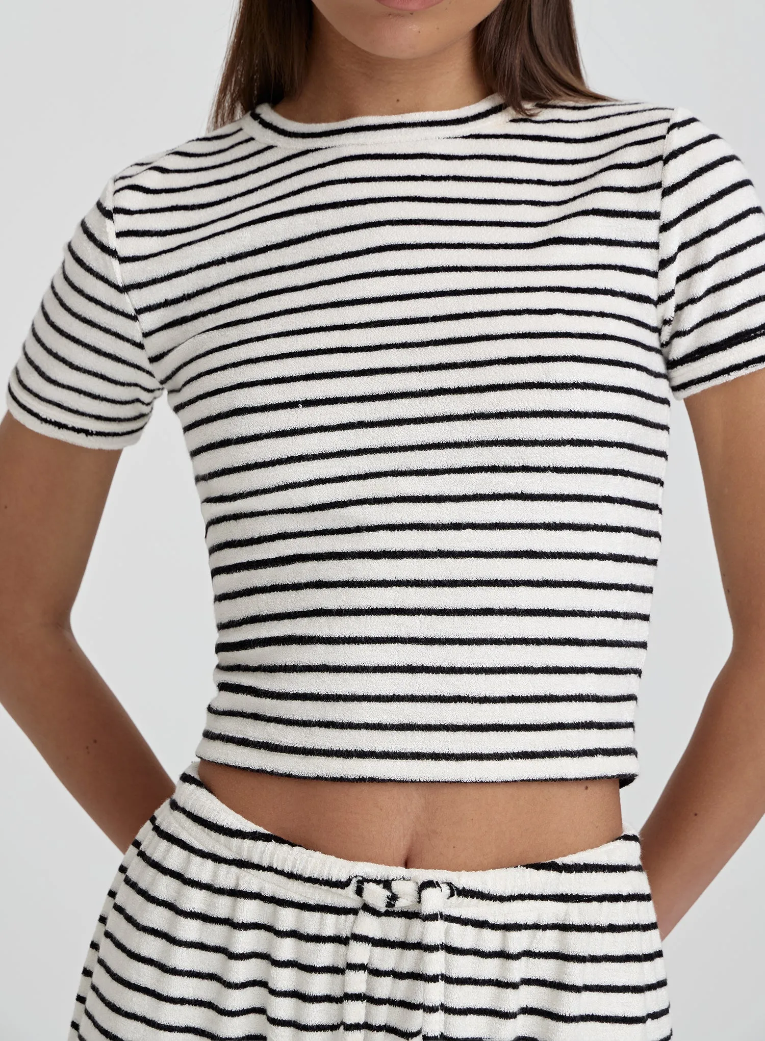 Stripe Towelling Top- Mya