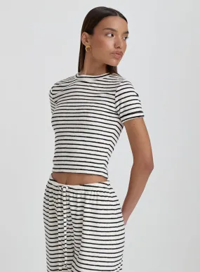 Stripe Towelling Top- Mya