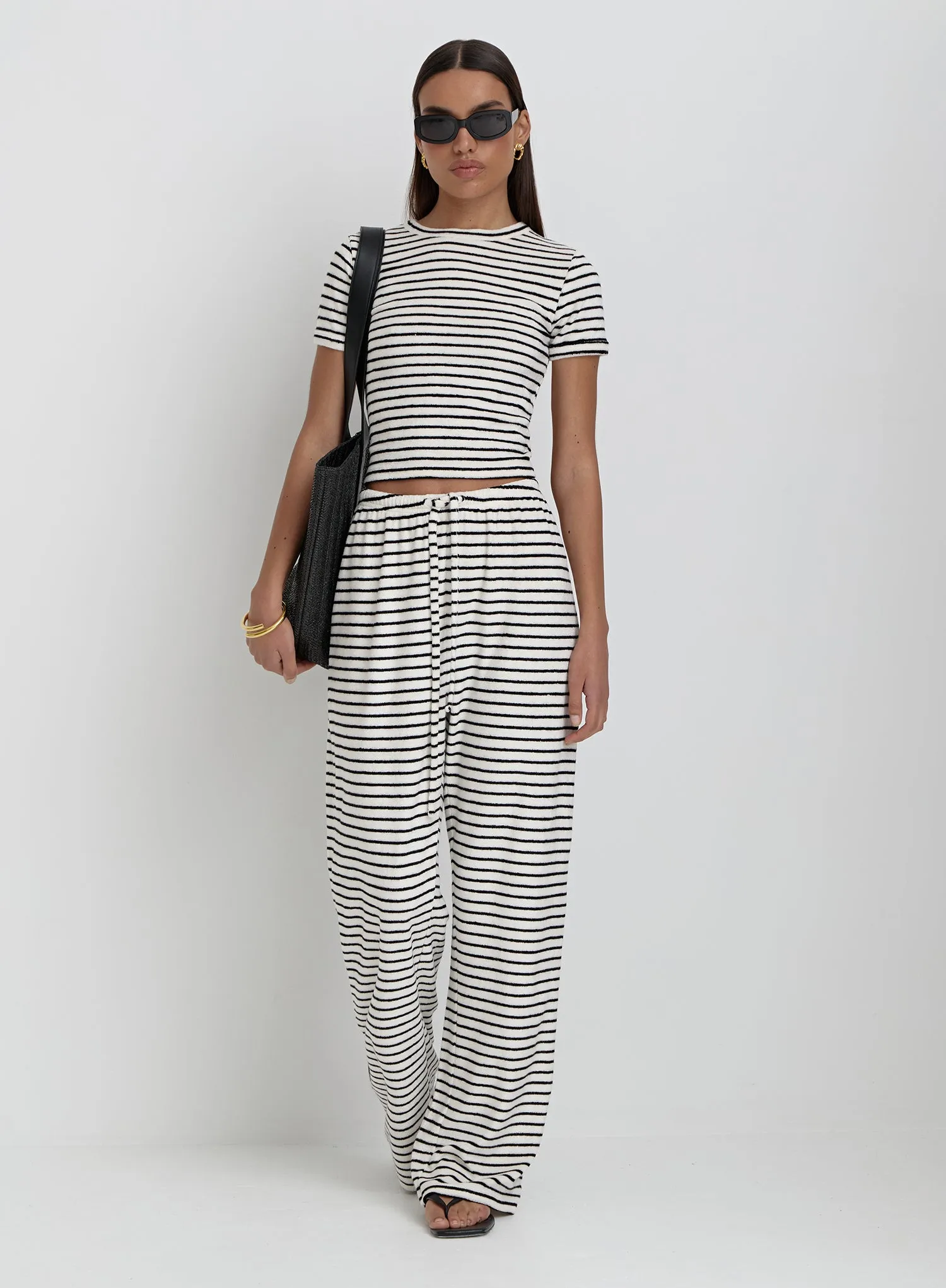 Stripe Towelling Top- Mya