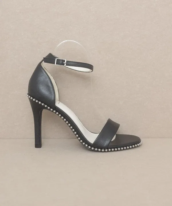 Studded Divva Open Toe Heels