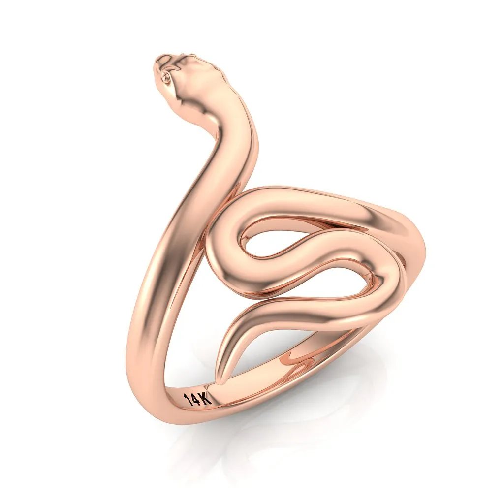 Stylish BFF Snake Ring 14K or 18K Gold NIJ001