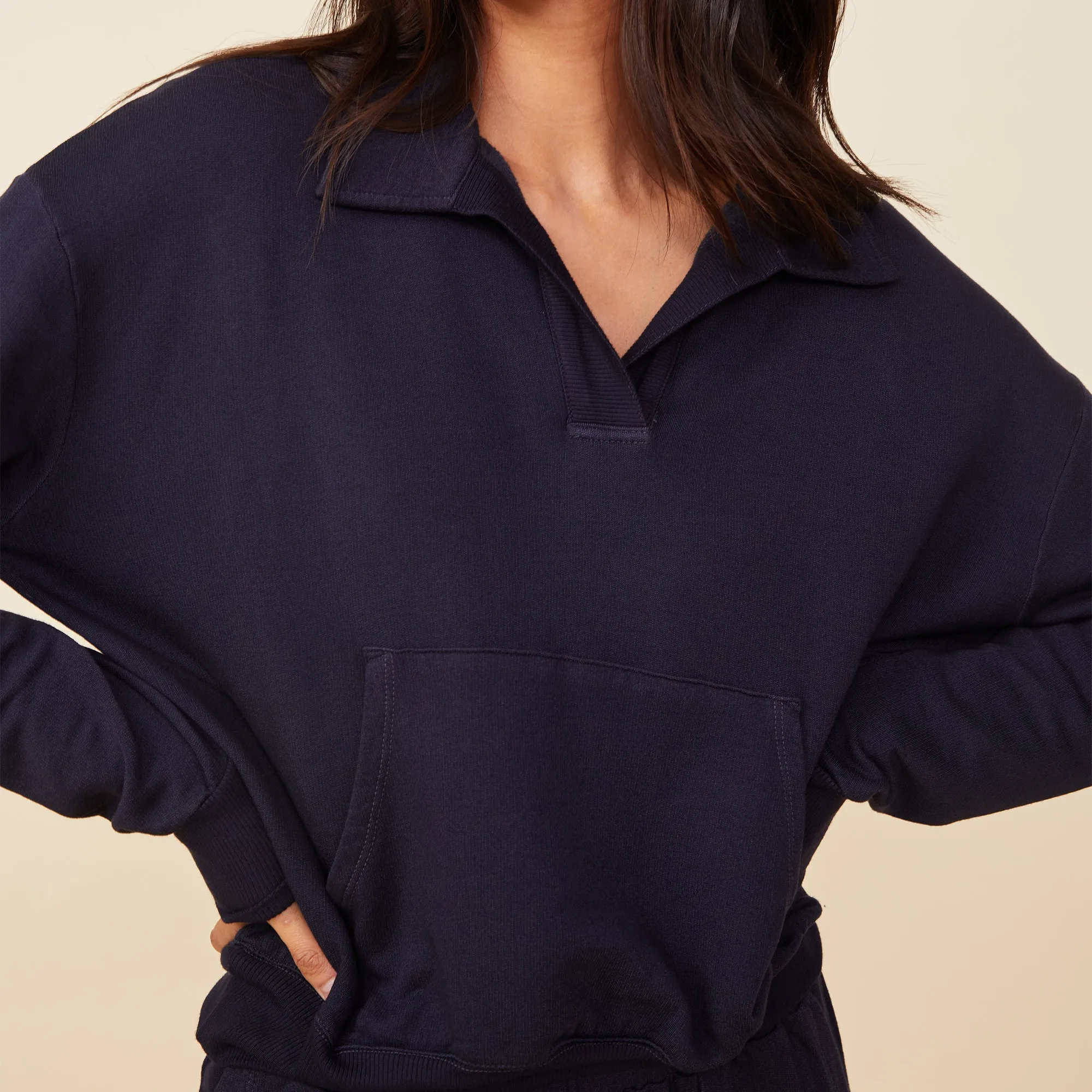 Supersoft Fleece Polo Sweatshirt