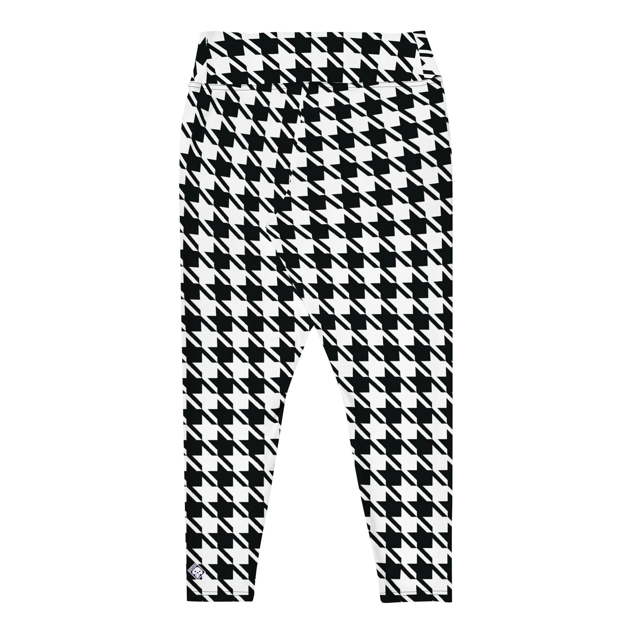 Tailored Fit: Houndstooth Workout Leggings for Plus Size Women