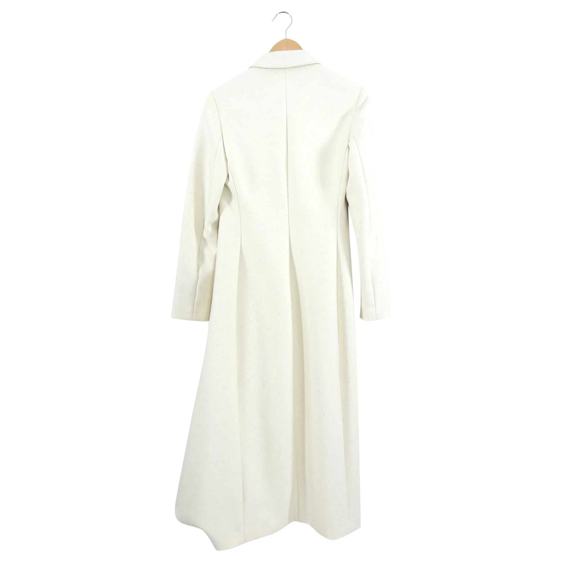 The Row Ivory Long Asymmetrical Fabrice Coat - 2/4