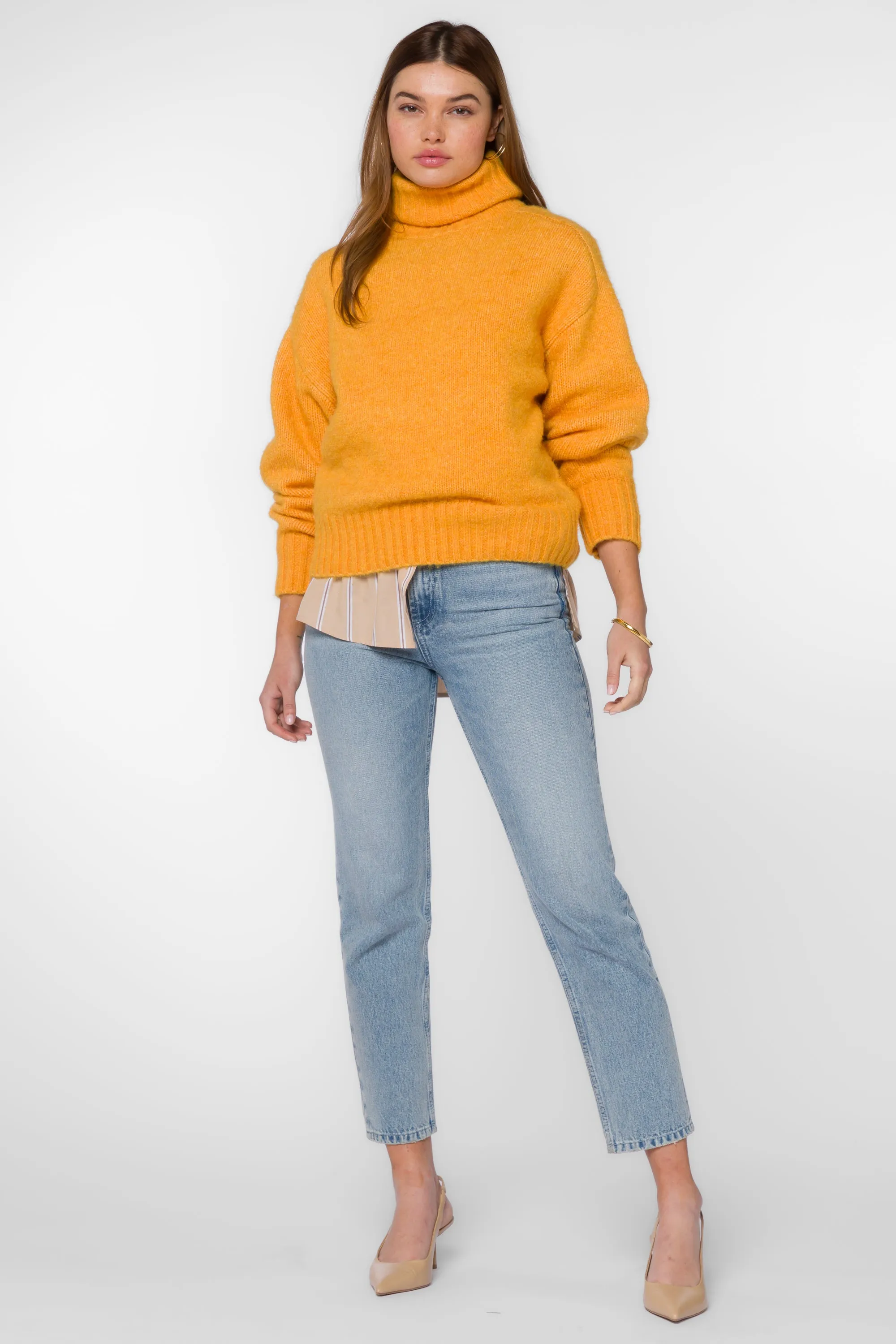 Tillie Marled Orange Sweater