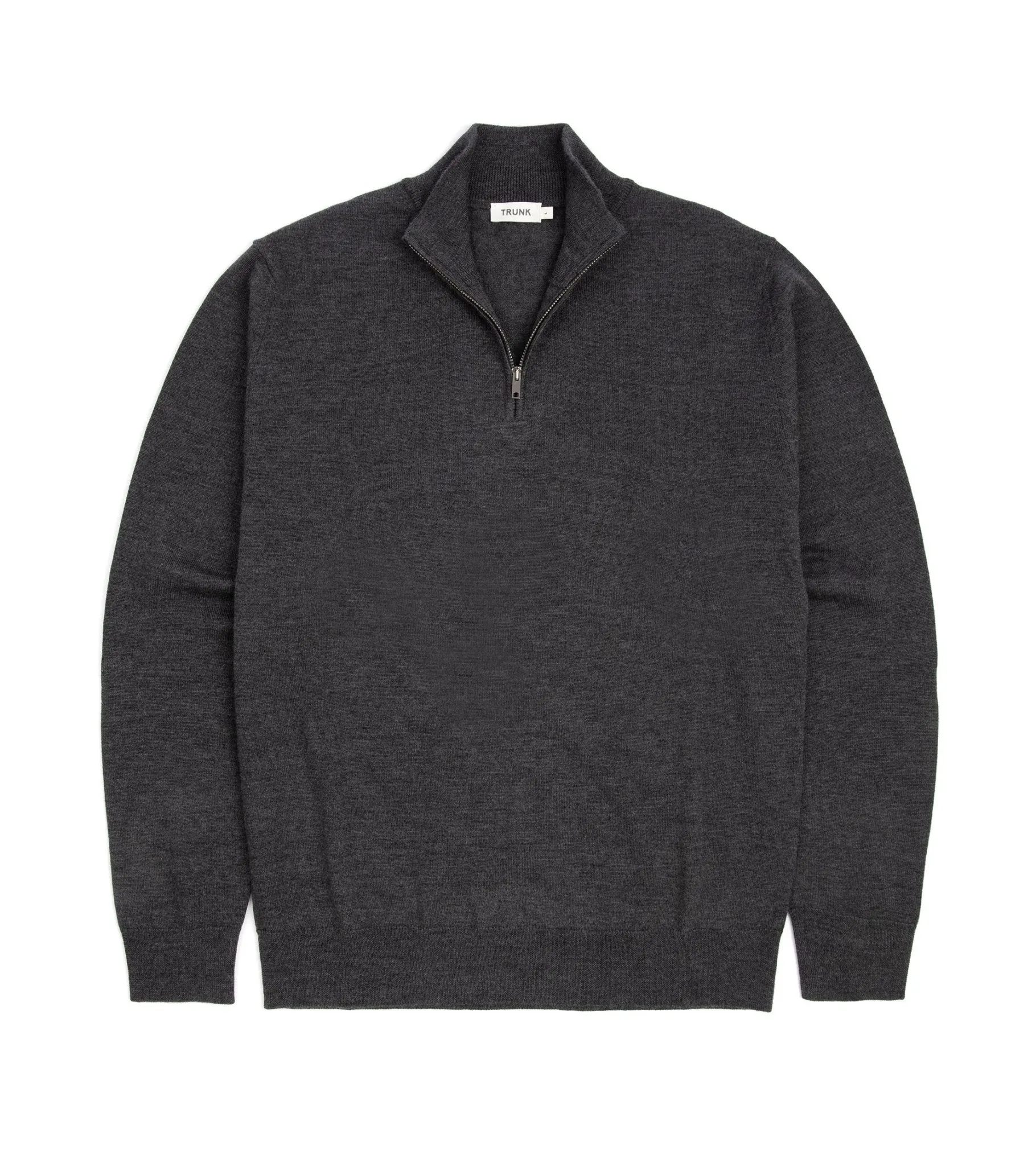 Trunk Trebeck Merino Half Zip Sweater: Charcoal