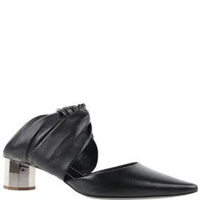 Twisted Block Mule 40 Nappa, Black