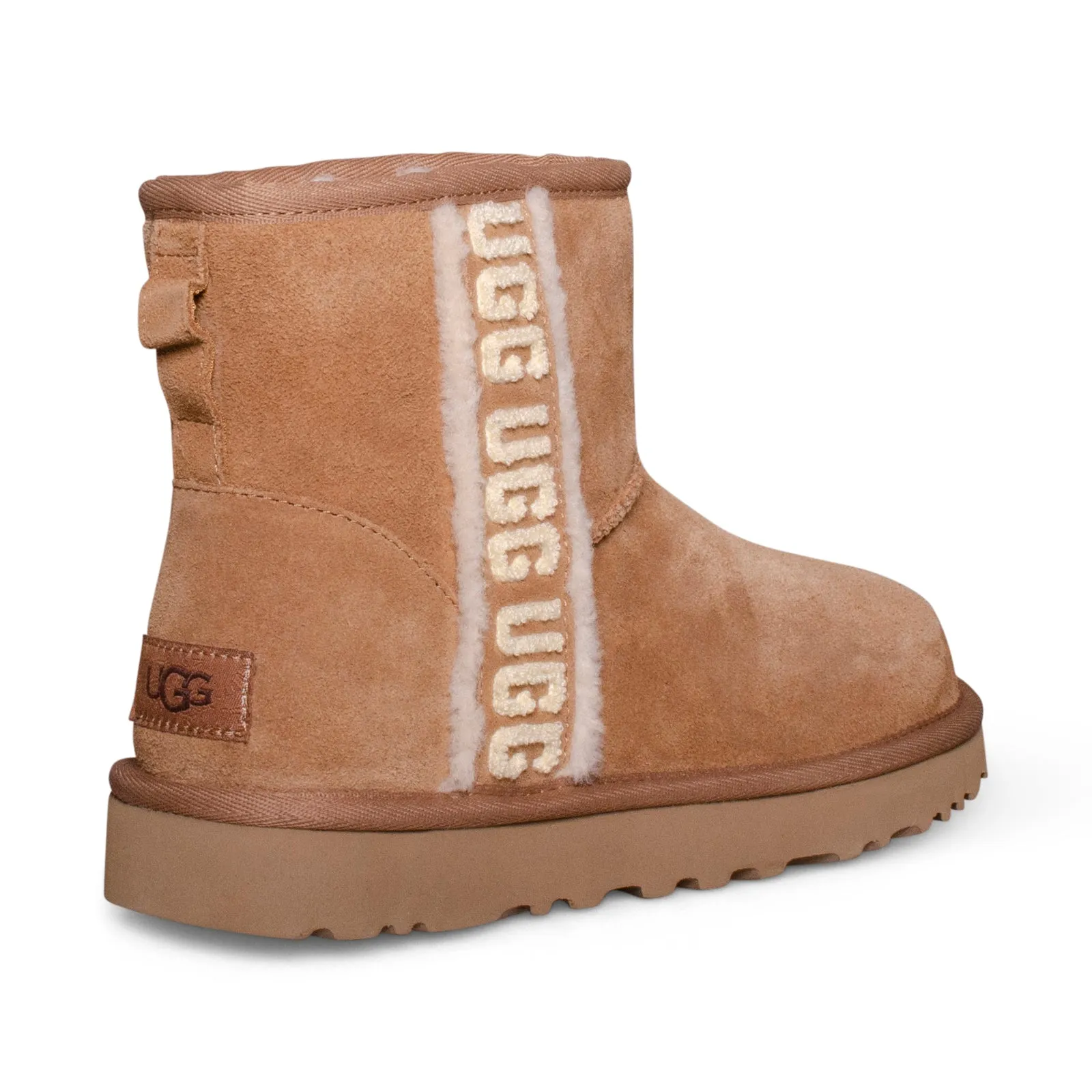 UGG Classic Mini Shearling Logo Chestnut Boots - Women's