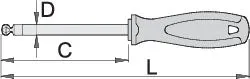 Unior Ball-End Hex Screwdriver TBI