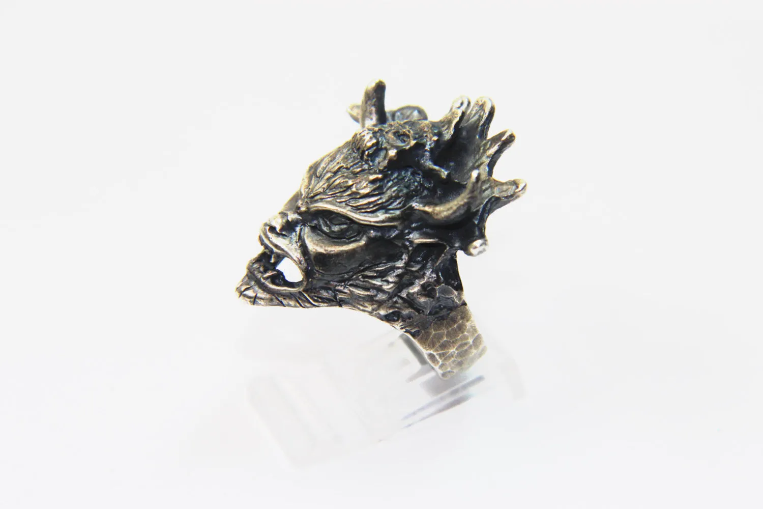 Until Death, Inc. "Jersey Devil" Huge .925 Sterling Silver Biker Skull Ring.-UDINC0075