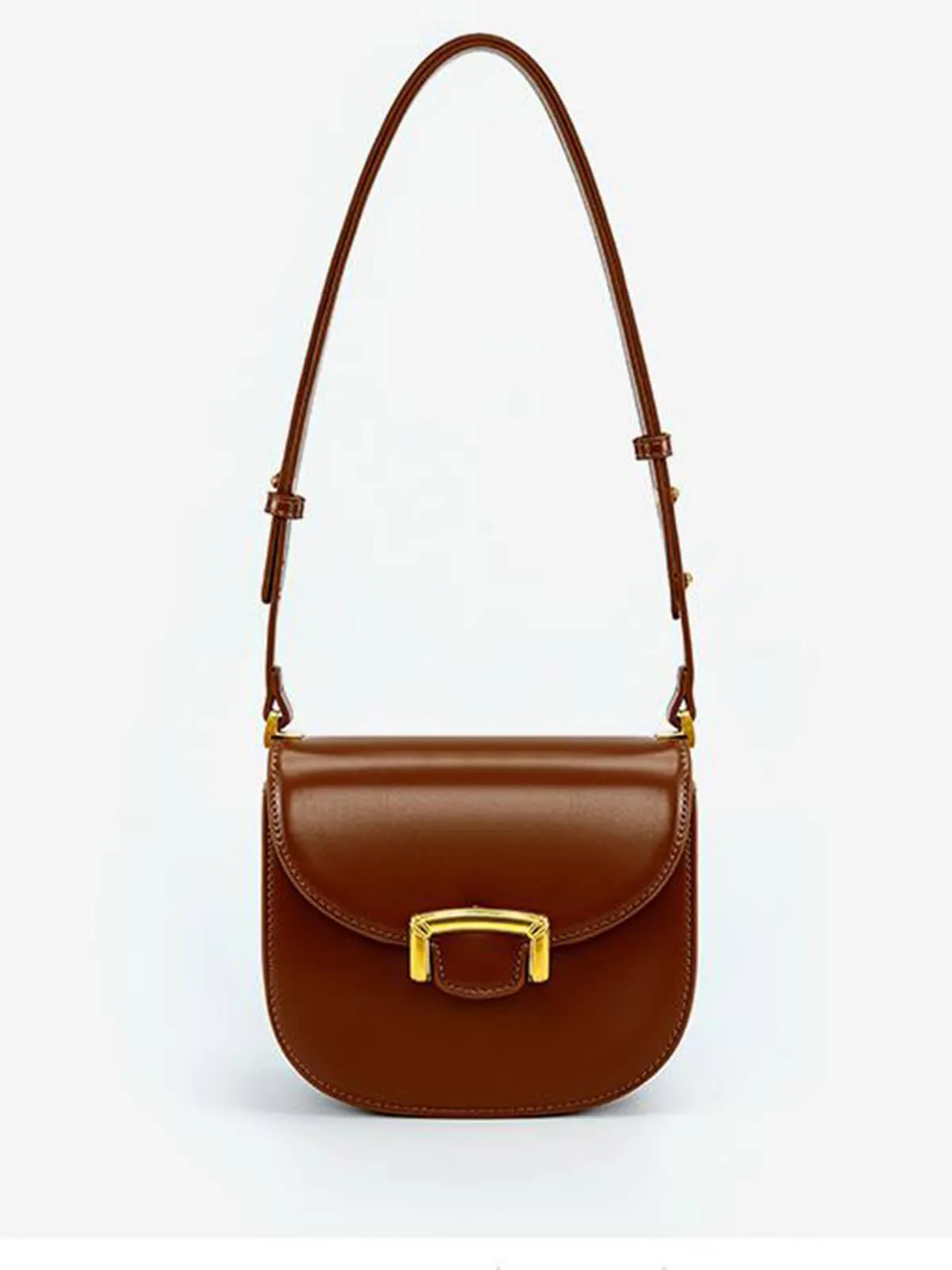 Vintage PU Leather Saddle Bag