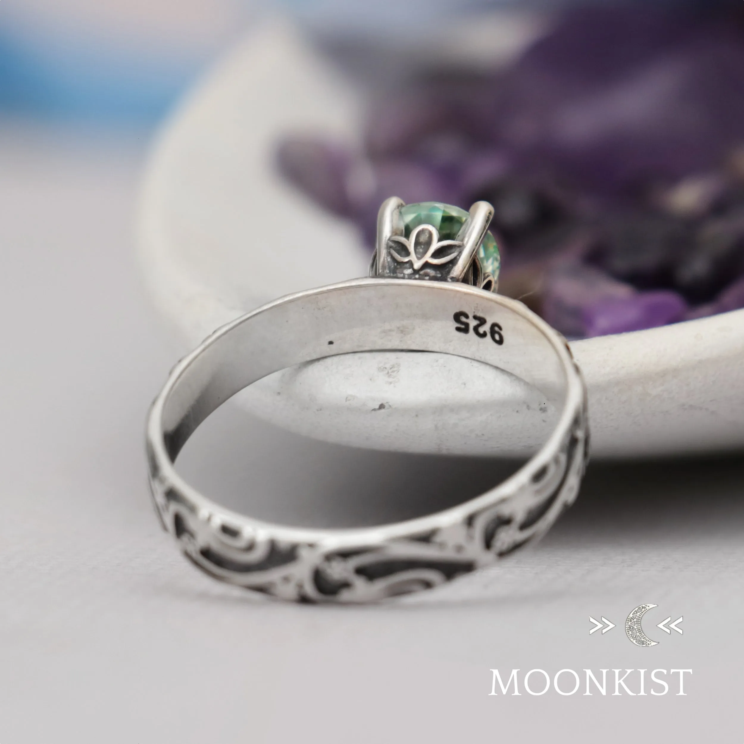 Vintage Vine Engagement Ring for Women   | Moonkist Designs