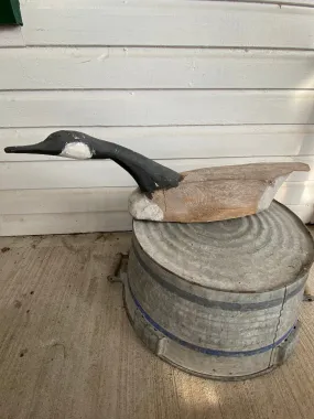 VINTAGE WOOD CARVED GOOSE