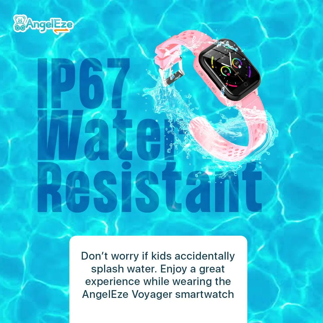 Voyager - Kids 4G LTE Android Smart Watch - 512 RAM   4GB ROM, SMS, Wifi, GPS Tracking and Video Calling - IP67 Water Resistant