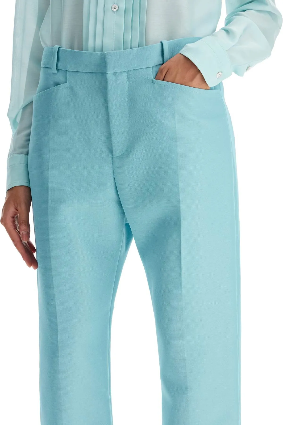 WALLIS CIGARETTE PANTS IN HOPSACK FABRIC