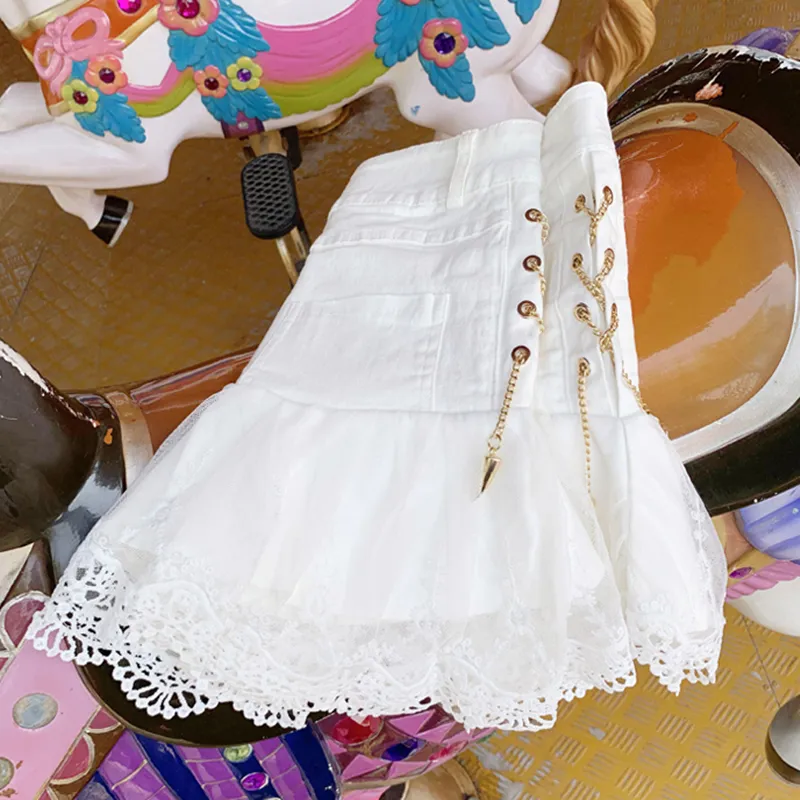 White Lace Skirt AD12616