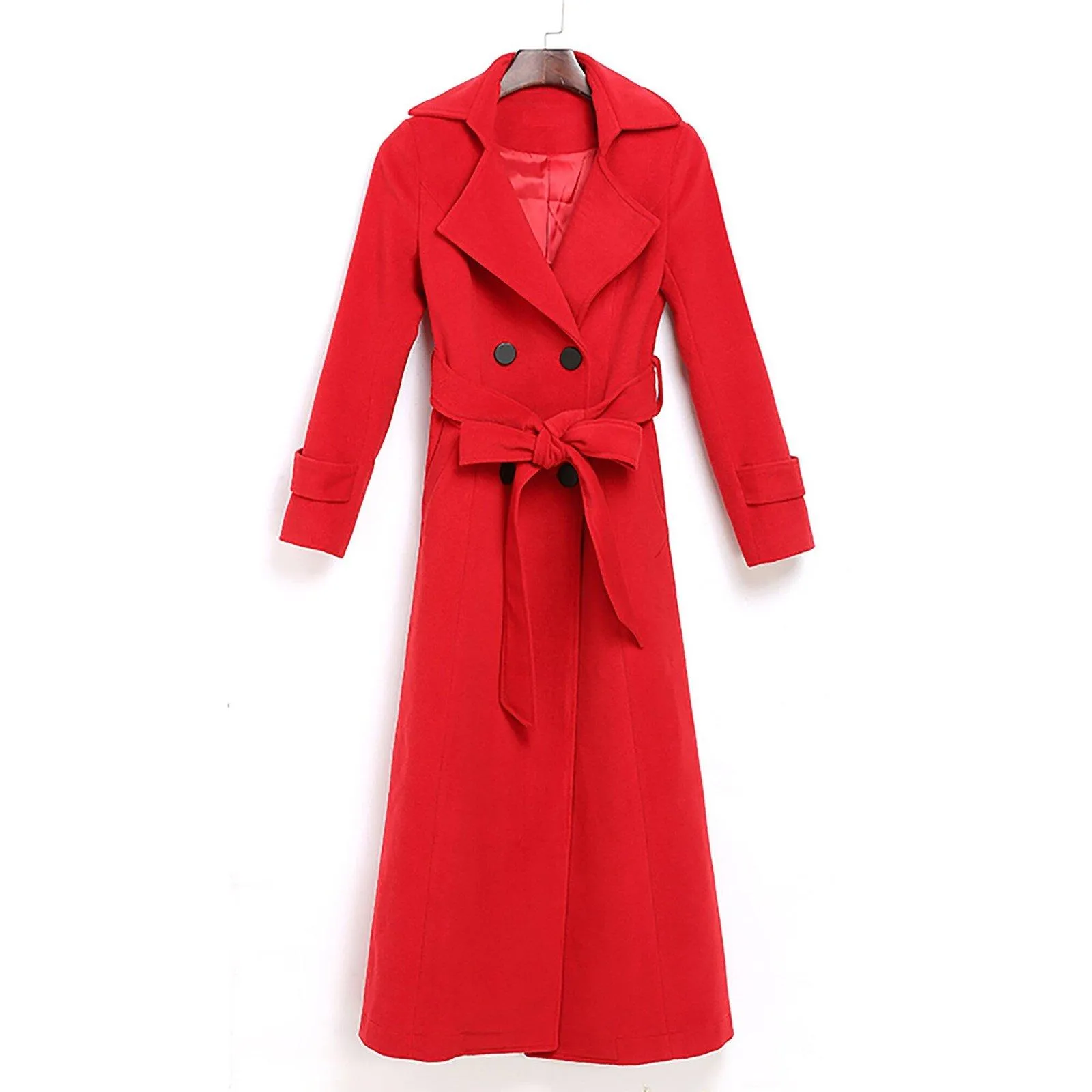 Women Red Wool Long Coat,Custom wool Coat for women Double Breasted Coat Winter Woolen Coat Cashmere Overcoat,Wool Blend Coat,Wool Outerwear