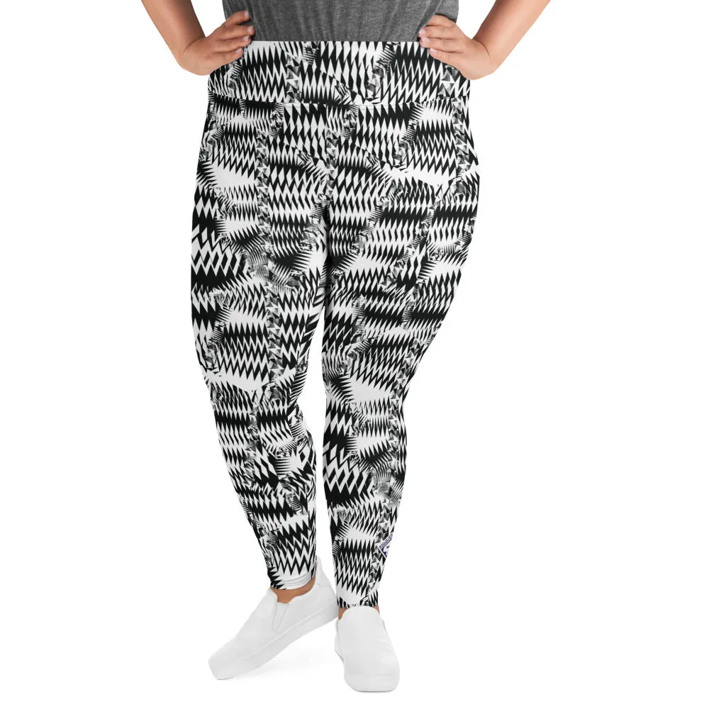 Women's High Waist Plus Size Razzle Dazzle Camouflage Tights