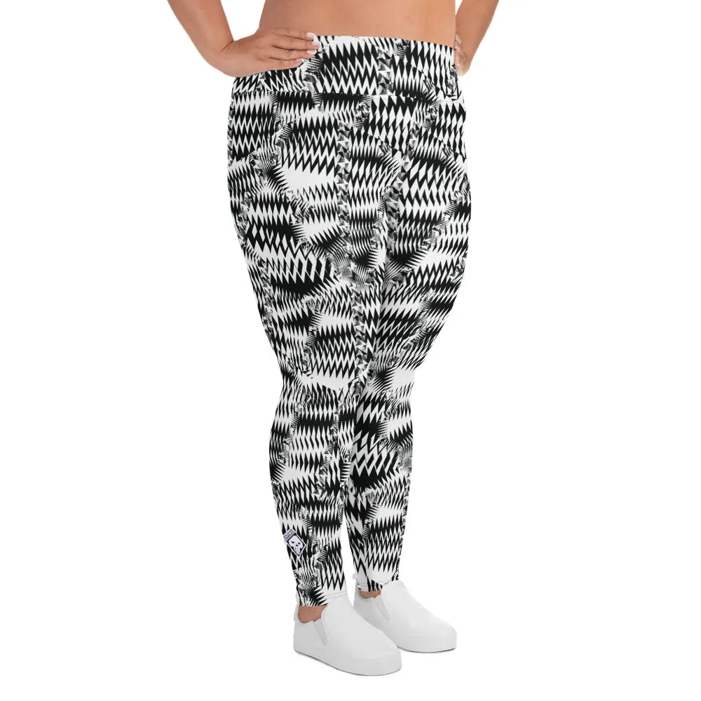 Women's High Waist Plus Size Razzle Dazzle Camouflage Tights