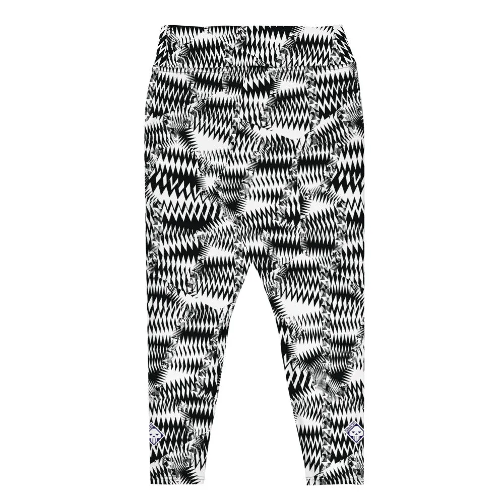 Women's High Waist Plus Size Razzle Dazzle Camouflage Tights