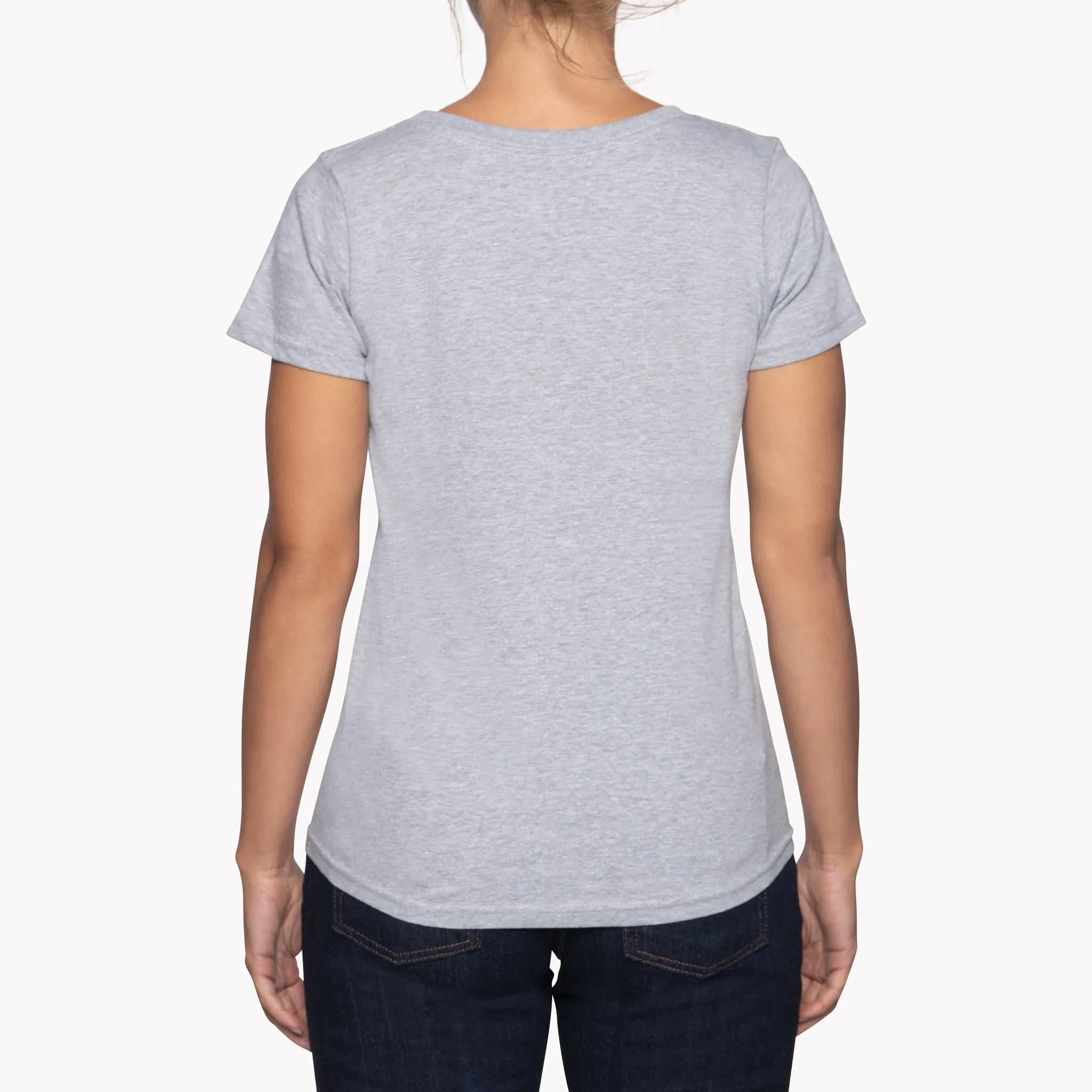 Women's -Circular Knit Ballet Tee - Double Ring-Spun Cotton - Heather Grey