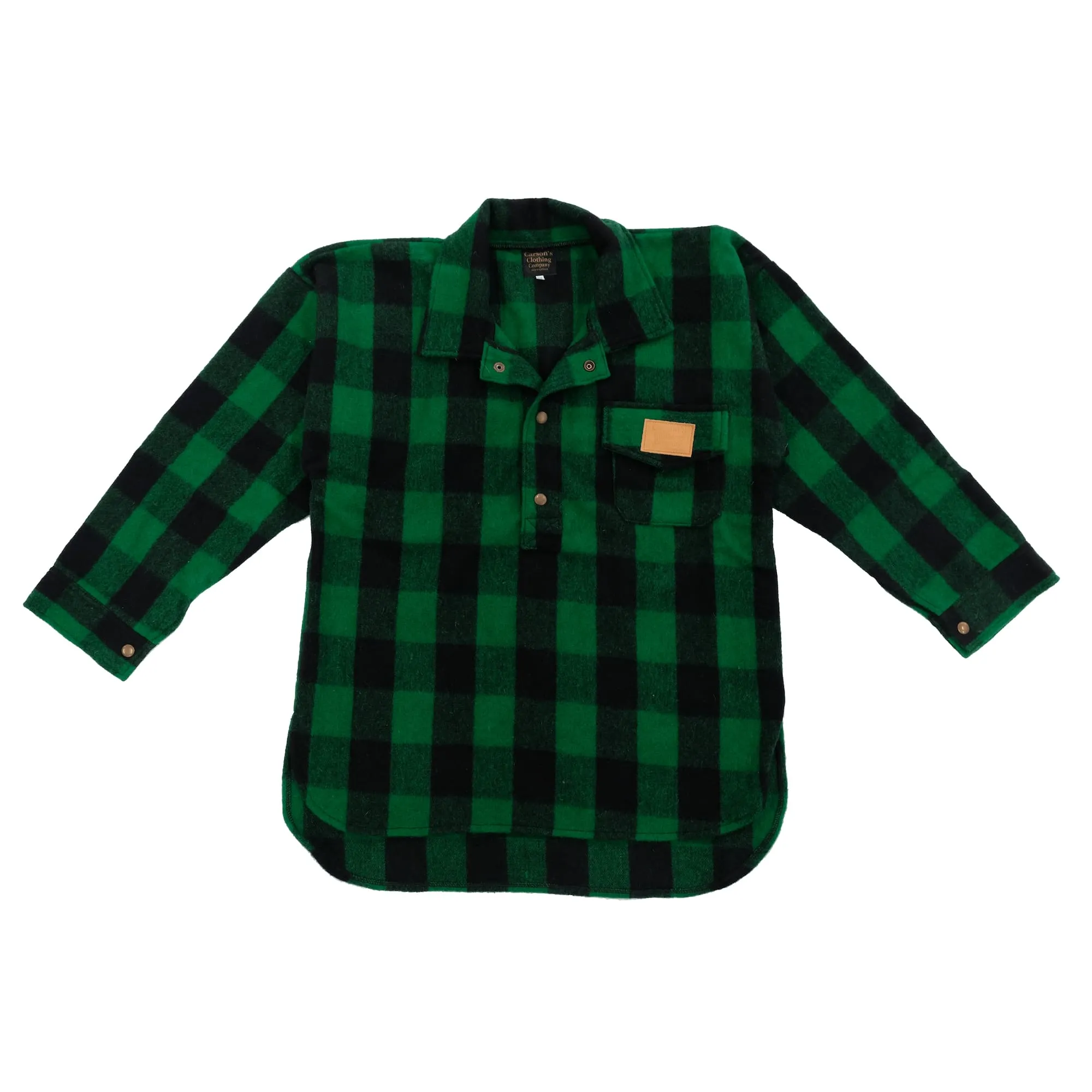 Wool Bush Shirt - Australian Made Rugged Flannel Plaid Shirt