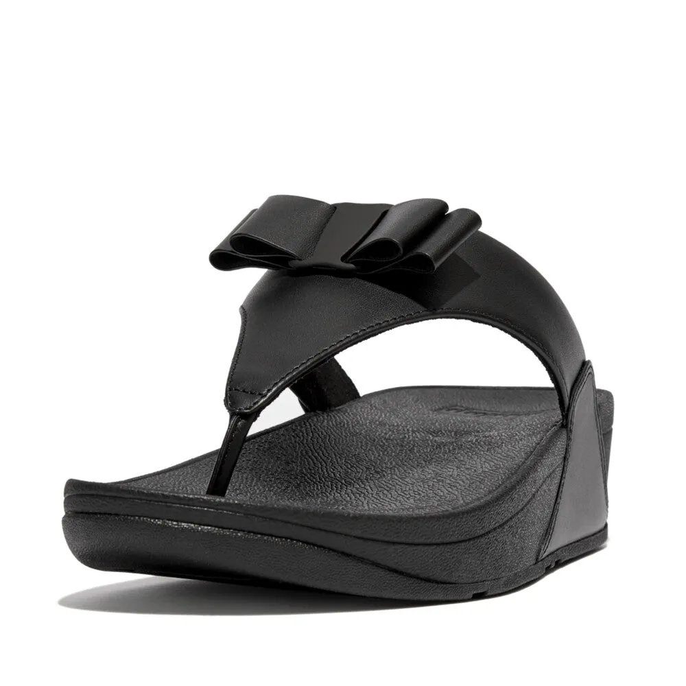 รองเท้าแตะแบบหูหนีบ ผู้หญิง รุ่น LULU BOW LEATHER TOE-POST SANDALS